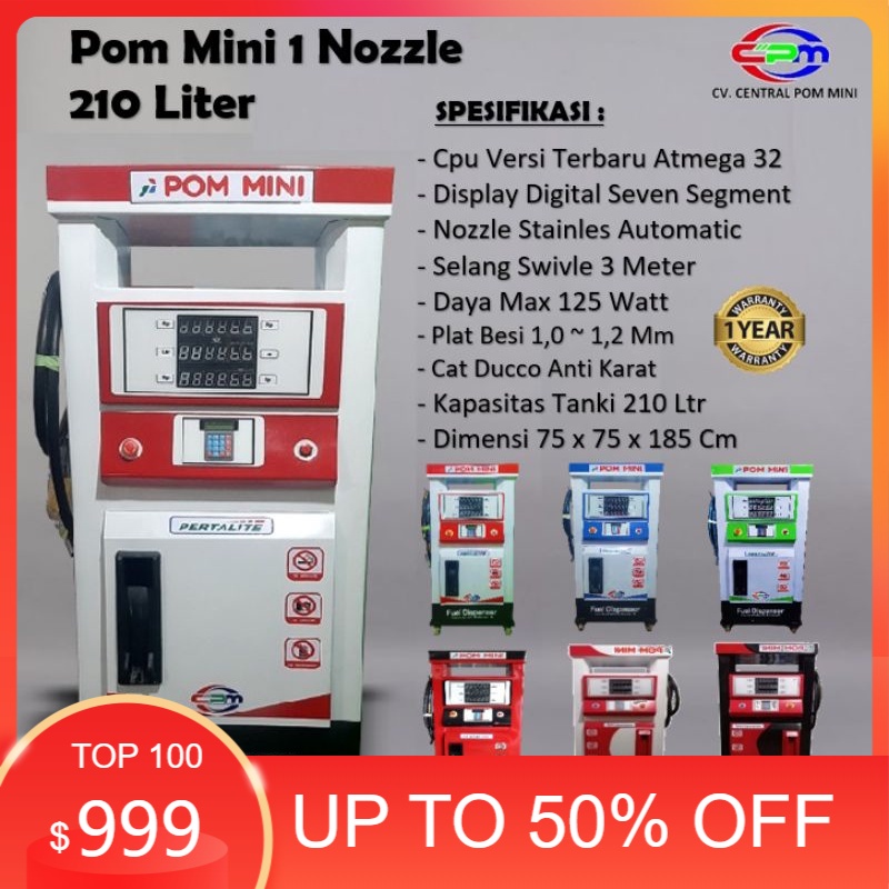 Pom Mini - Pertamini Digital 1 Nozle 210 Liter