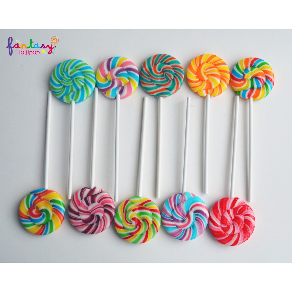 

Permen Lolipop Rainbow Mini FANTASY 1 pack (10 pcs)