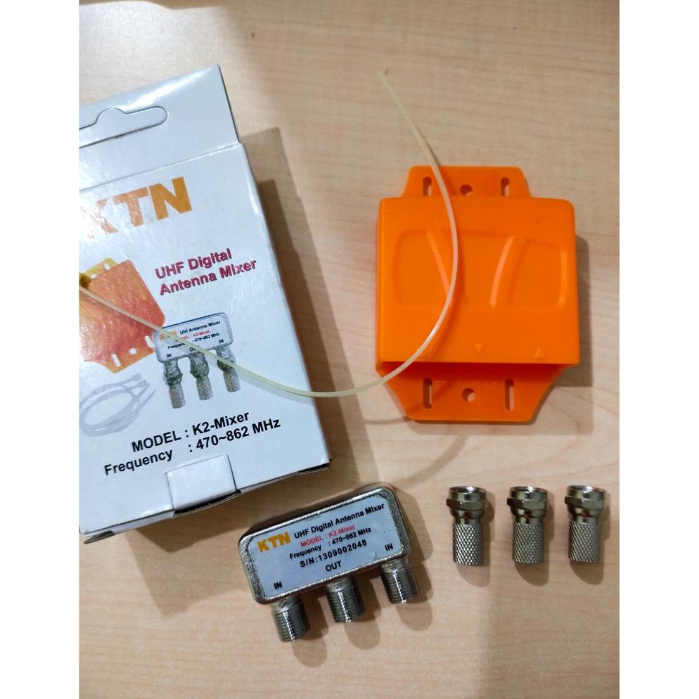 Mixer Uhf Digital Antenna Mixer Ktn K2 Alat Penggabung 2 Antena Tv