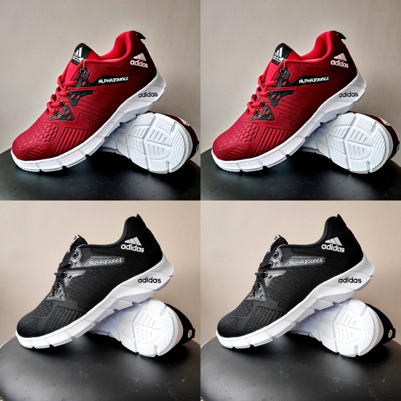 Sepatu Olahraga Pria Wanita Adidas Alpabounce Sepatu Sneakers Sekolah Cowok Anak Laki Laki Termurah