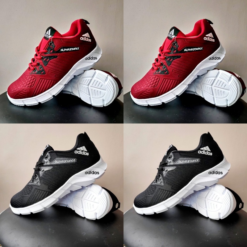 Sepatu Olahraga Pria Wanita Adidas Alpabounce Sepatu Sneakers Sekolah Cowok Anak Laki Laki Termurah