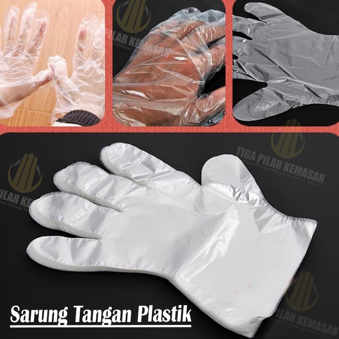 sarung tangan plastik/sarung tangan plastik isi 100pcs