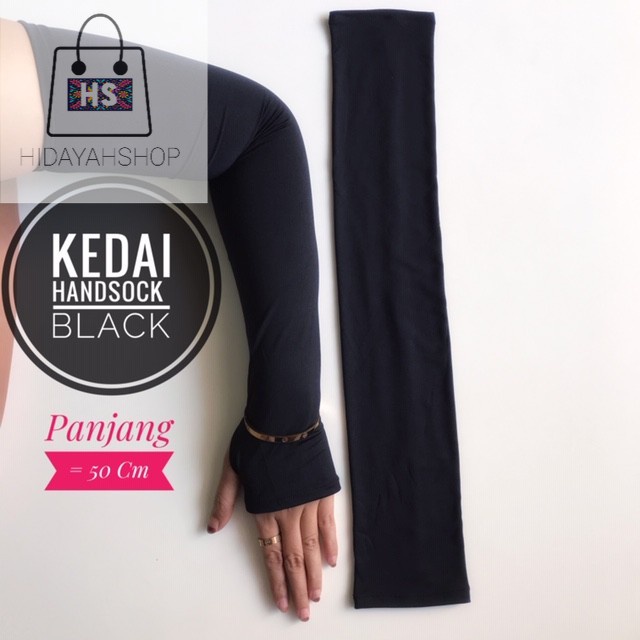 DISKON TERMURAH handsock jempol panjang 50cmh/handsock long fingerless HIDAYAH