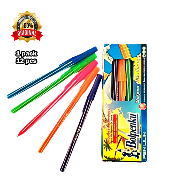 

PULPEN 1 PACK MURAH BULPENKU 1 BOX 12PCS PULPEN LILIN 1 LUSIN 12 PCS