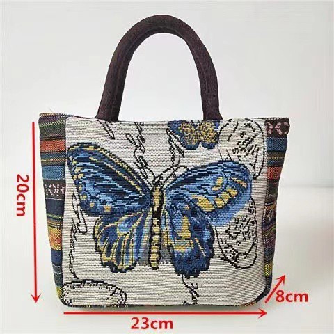 Tas Tangan Wanita/Tas Etnik/Tas Bahan Kain Kanvas Motif Owl