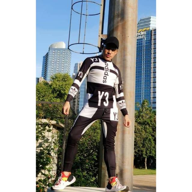 Baju Set Sport Olahraga Sxb Essential Logo Y3 Sweatshirt Legging Cowo Laki Adidas Senam Zumba Yoga