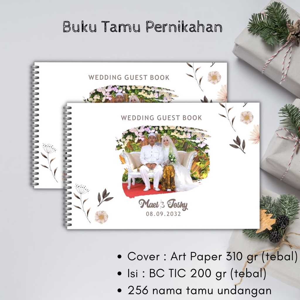 

Buku Tamu Pernikahan Free Tambah Foto Custom Kualitas Premium Kertas Tebal Murah