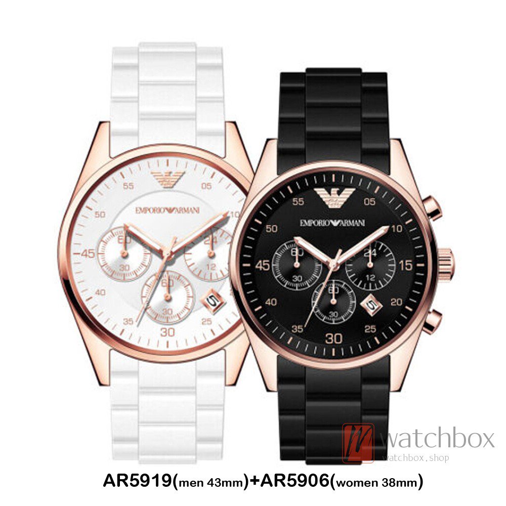 H8QV Emporio Armani Fashion Quartz Men And Women Couple Watches AR5905/AR5906/AR5920W&amp;Ptrendfashionj