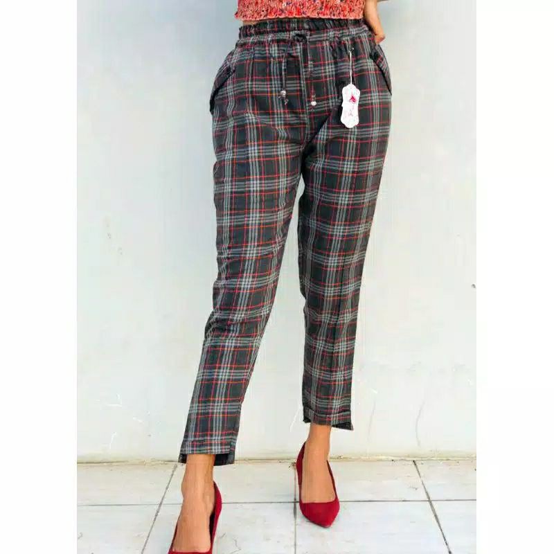 BAGGY PANTS FULL MELAR/BAGGY PANTS KOTAK KOTAK/LUNA ZARA KOTAK