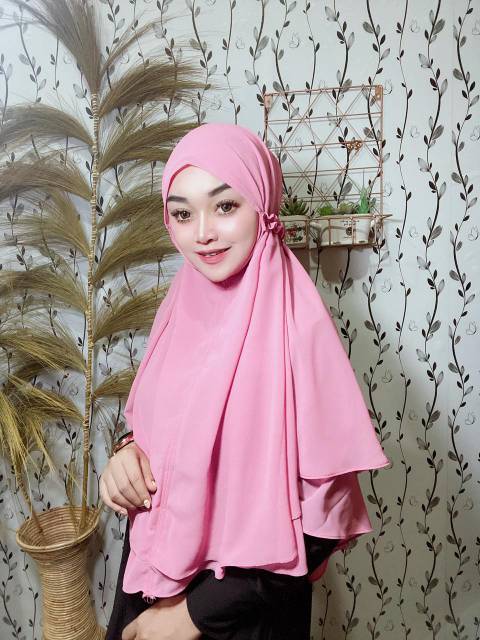 KHIMAR FATIMAH JUMBO / 2 Layer Ceruty Babydoll