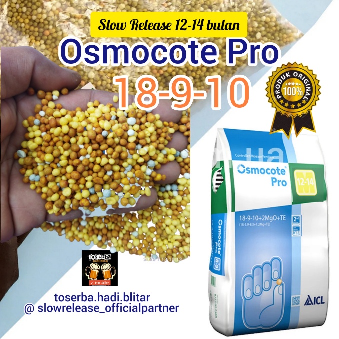 Osmocote pro 18-9-10 100g, pupuk osmocote dekastar, pupuk osmocote, pupuk tanaman hias daun, pupuk s