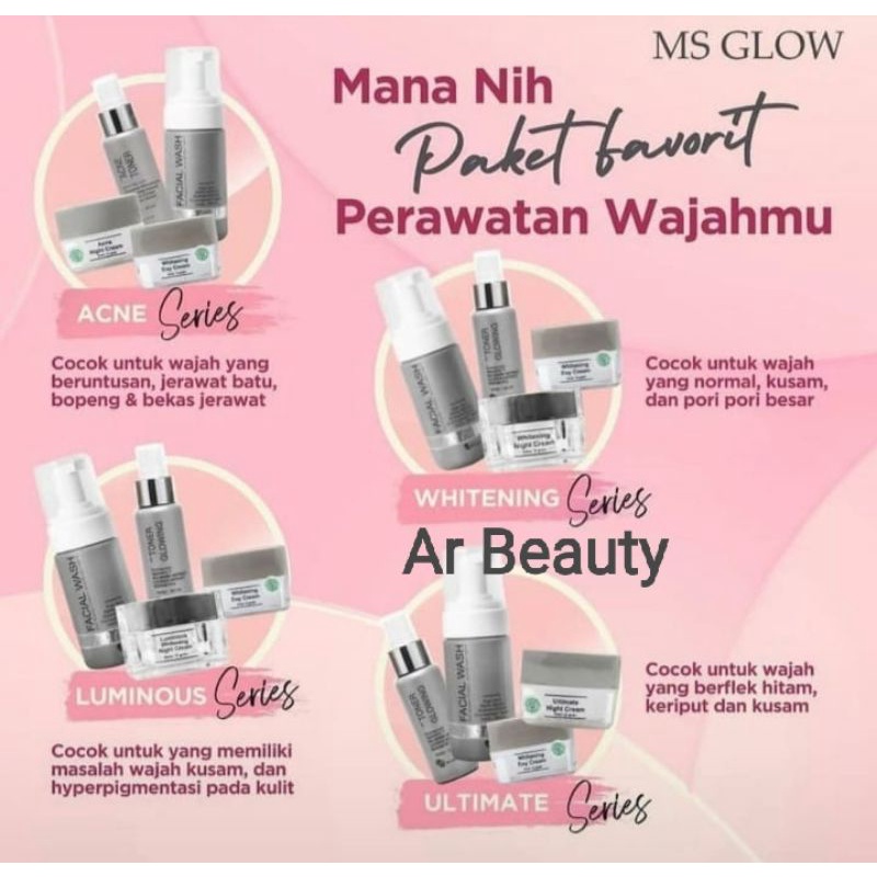 CREAM MS GLOW ORIGINAL/PAKET WAJAH MS GLOW
