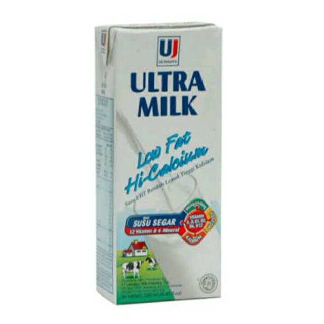 Jual Susu Ultra Milk Low Fat Uht 250 Ml Plain Shopee Indonesia