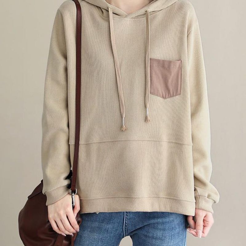 SWEATER HOODIE WANITA / SWEATER MOCHA POCKIE HODIE WANITA KOREAN STYLE / SWEATER HOODIE PRIA WANITA TERBARU