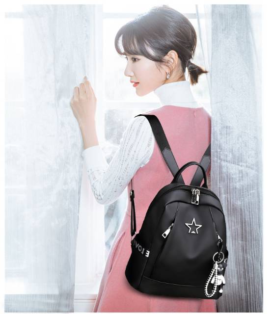 Tas Ransel Import Backpack Hitam Murah Gantungan Kunci Popone Violent Bear Tas Sekolah Murah