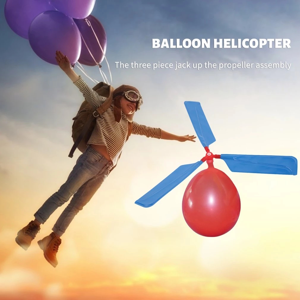 Mainan Helikopter Balon Terbang Bahan Latex Untuk Anak Laki-Laki / Perempuan