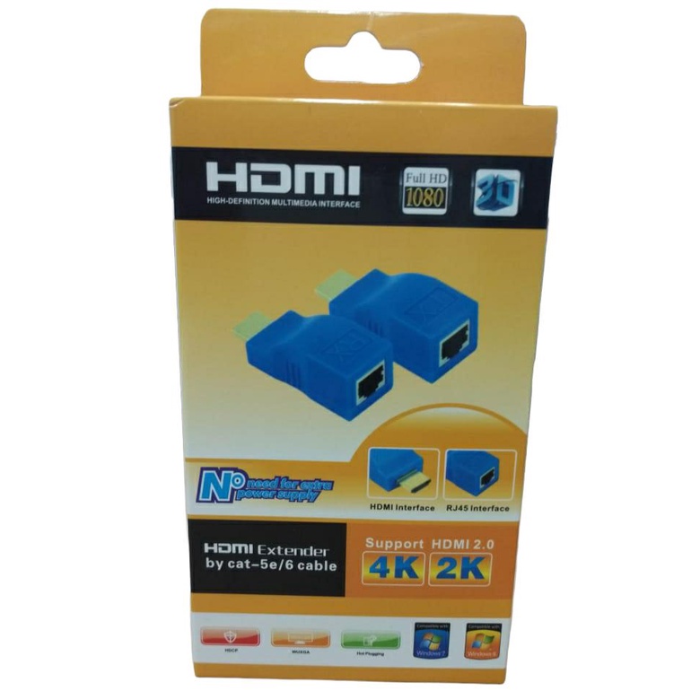 Jual HDMI EXTENDER 30 METER PAKAI KABEL LAN CAT5E/CAT6 UTP Shopee