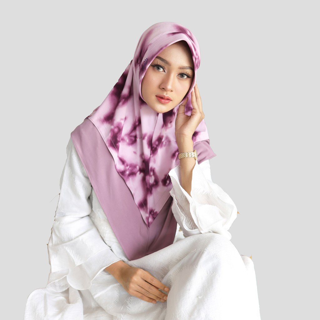 Bergo Instan Alesya Yasmin Hijab Ys 79 jilbab motif tie dye