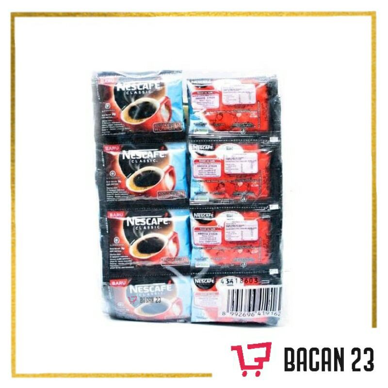 

Nescafe Classic Kopi Hitam (60pcs x 2gr) / Kopi Bubuk Hitam / Bacan 23 - Bacan23