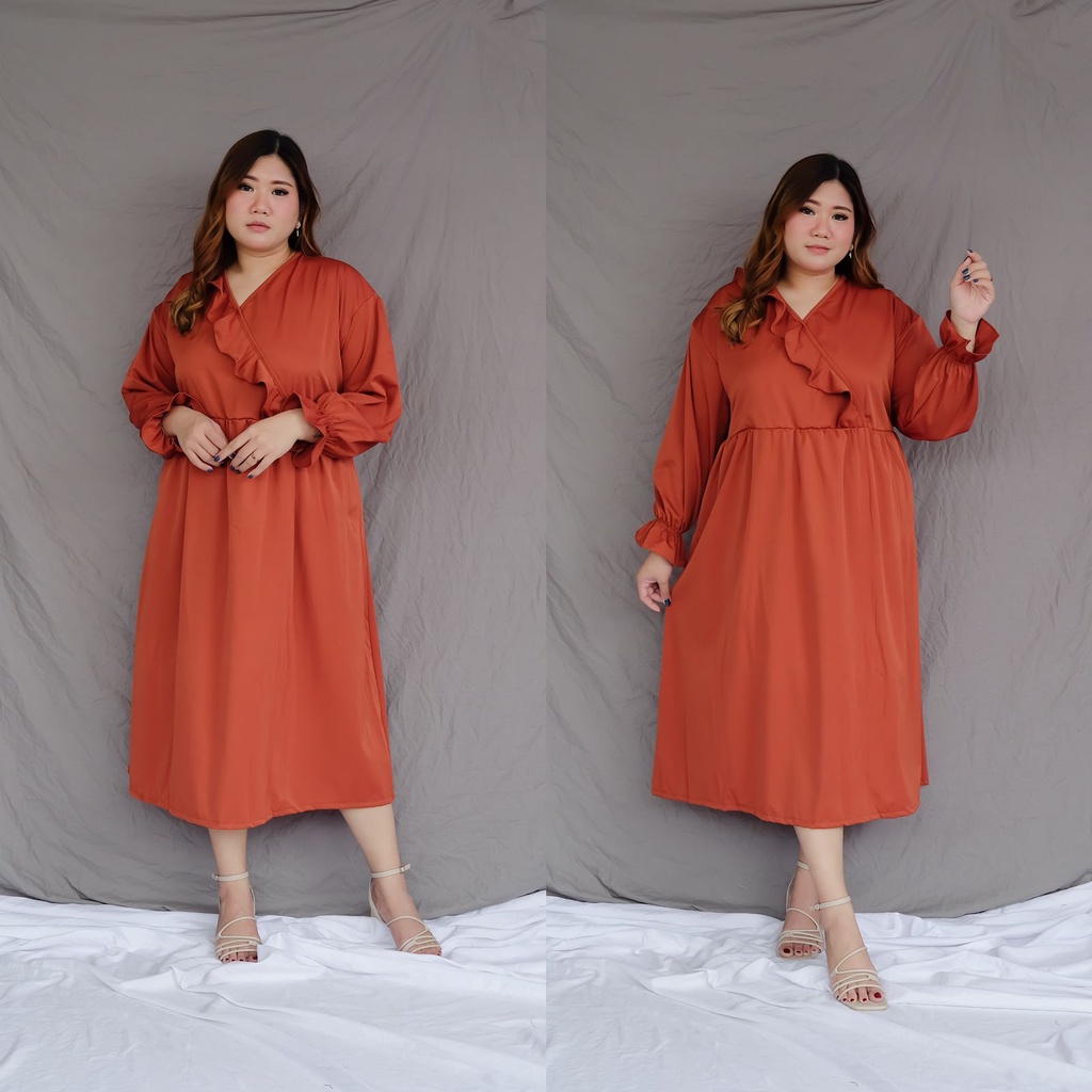 BIGWELL SORA DRESS POLOS  SET- DRESS JUMBO/ DRESS BIGSIZE/ DRESS PLUSSIZE /SETELAN WANITA BIG SIZE / SETELAN JUMBO