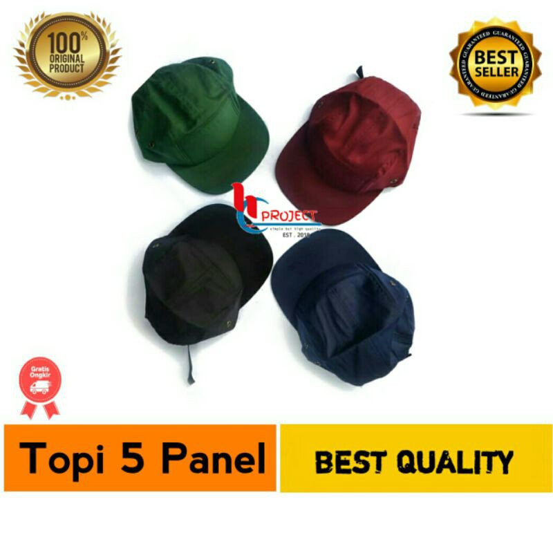 Topi snapback 5 panel polos, Baseball five panel polos high quality