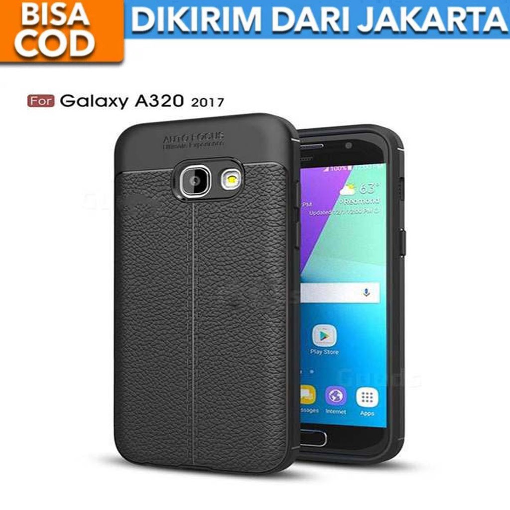 Case Auto Focus Samsung Galaxy A320 A3 2017 Leather Experience SoftCase Slim Ultimate / Casing Kulit