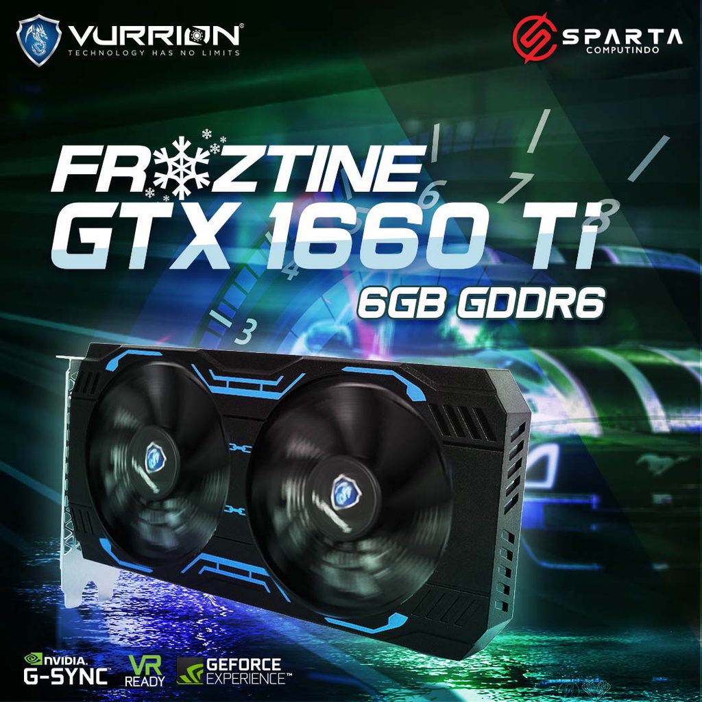 VGA Card Nvidia Geforce GTX 1660 TI 6GB GDDR6 Vurrion New Garansi Resmi