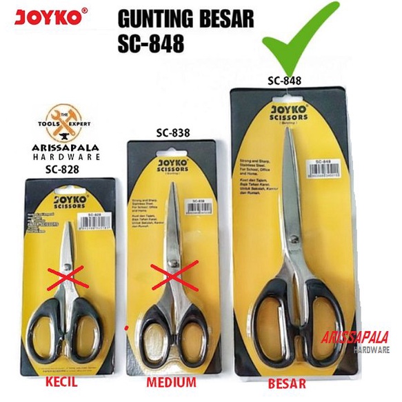 

JOYKO Gunting Besar Gunting Joyko SC 848 Gunting Kain Kertas Scissors 20cm