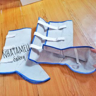 Foot cover kulit welding / APRON KAKI Las uk 34x20cm