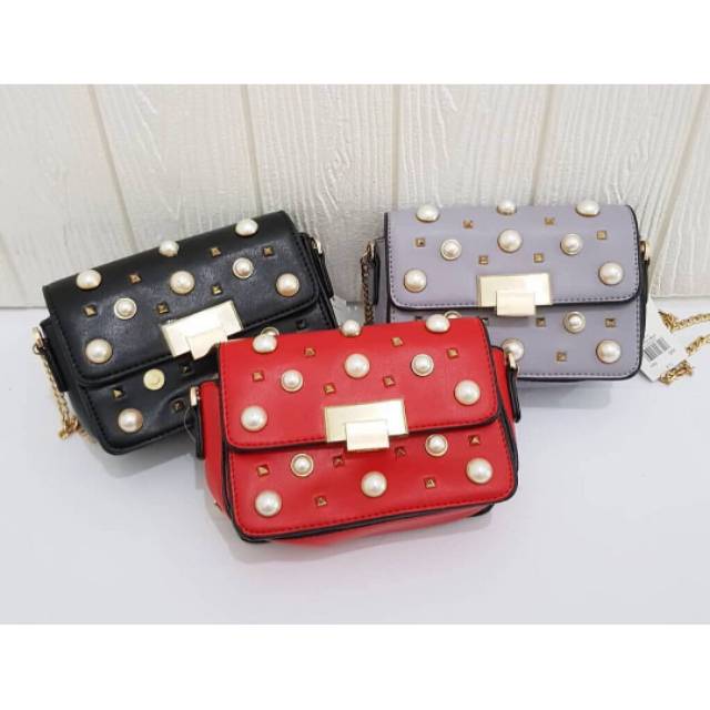 Tas topshop sling bag pearl