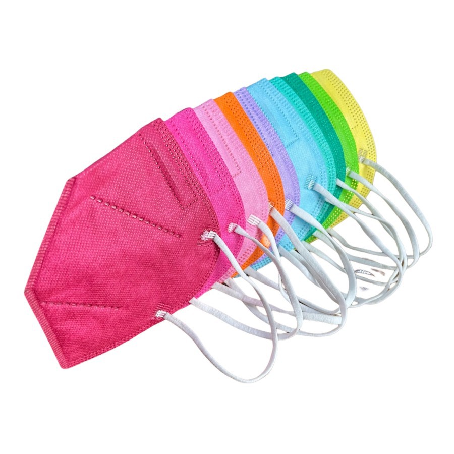 Masker WARNA WARNI KN95 CAREION Masker Pelangi Masker KN 95 Rainbow  - KN95 RAINBOW cewek/cowok