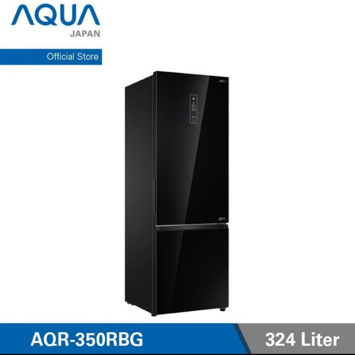 Kulkas Aqua 2Pintu 324 Liter AQR-350RBG / Bottom Freezer Aqua AQR350RBG Inverter