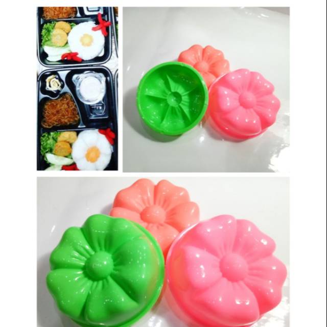 Cetakan kue sakura PVP 10cm isi 3pcs bento/pudding/jelly/bolu