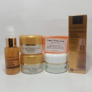 krim walet super gold paket 5in1/ Cream Walet super gold 4in1 plus serum gold hanasui / walet gold s