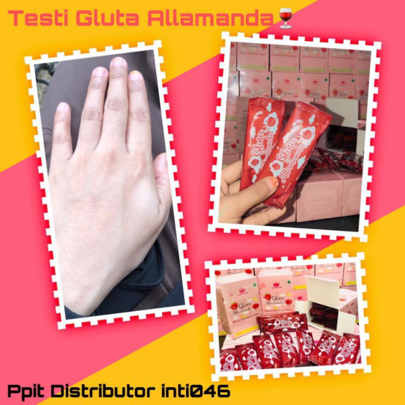 GLUTA ALAMANDA DRINK / MINUMAN COLLAGEN BPOM ORIGINAL 100 % / Ampuh mencerahkan / Mengenyalkan badan