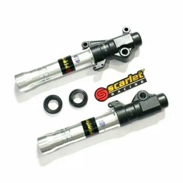 BOTTOM SHOCK ORI SCARLET L5F VARIASI MOTOR RACING HONDA BEAT SILVER