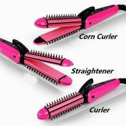 Nova 3 in 1 Hair Caee Stylers/Catokan Nova 3 in 1 Multifungsi Catok Lurus rol curly