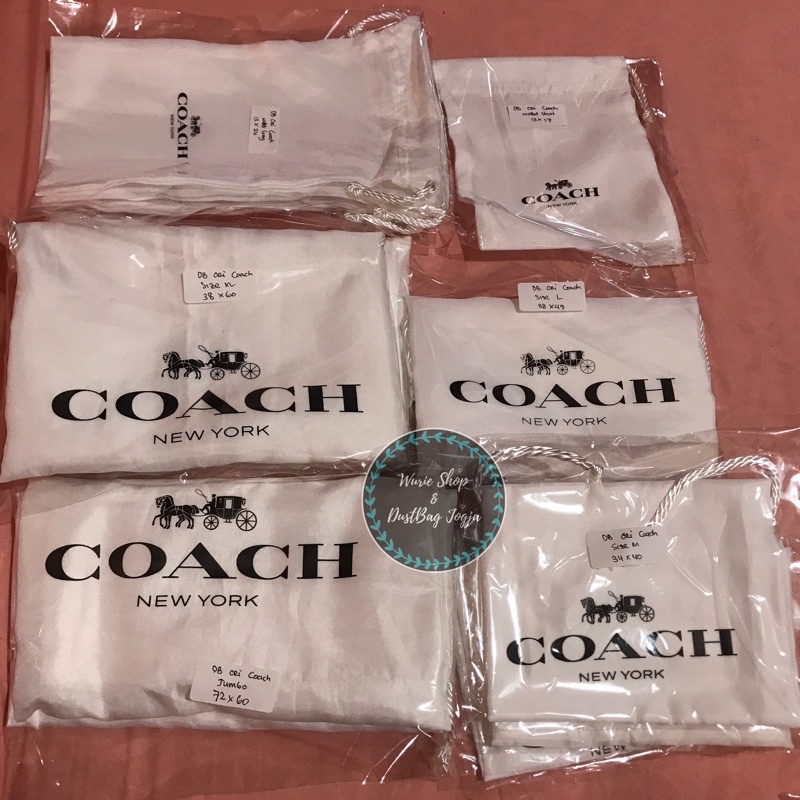 Authentic COACH Dustbag ORIGINAL Sarung Tas Pelindung Debu Serut Dust bag