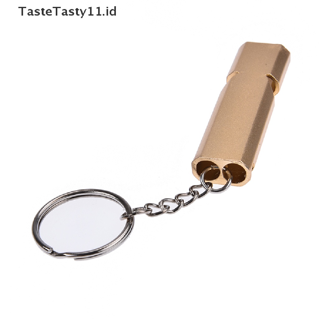 Peluit Tabung Ganda Bahan aluminum alloy Warna Acak Untuk Darurat outdoor