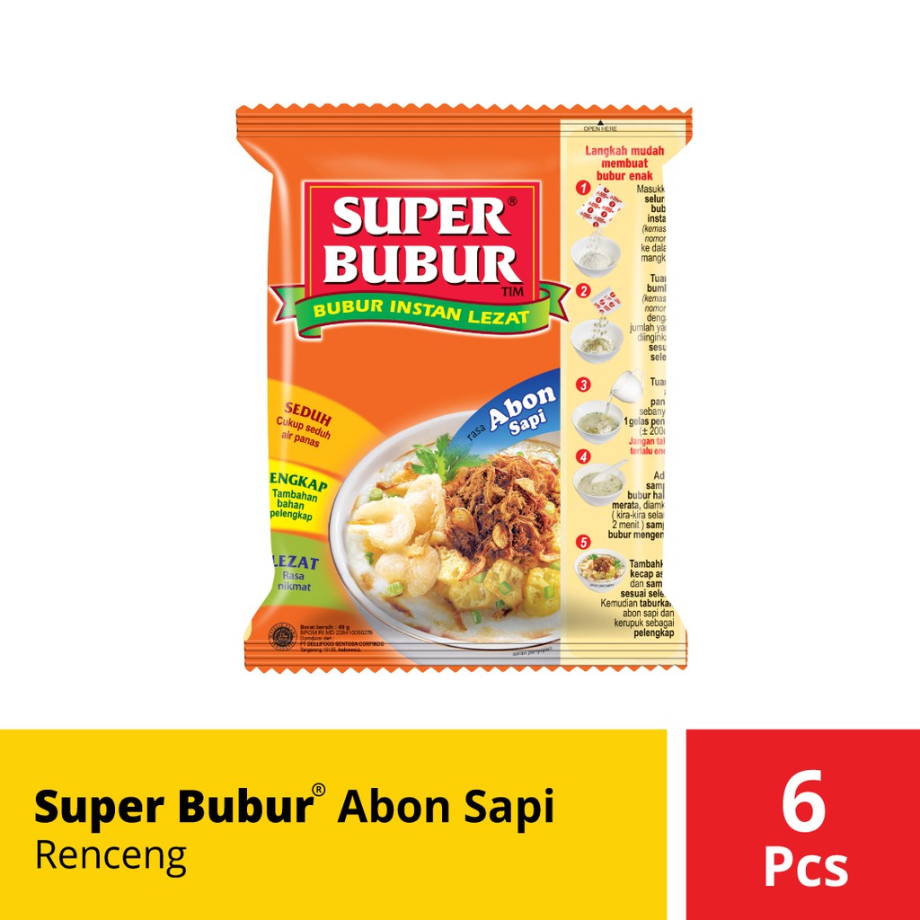 

PROMO SUPER BUBUR ABON SAPI RENCENG 6 PCS @49 GR TERMURAH