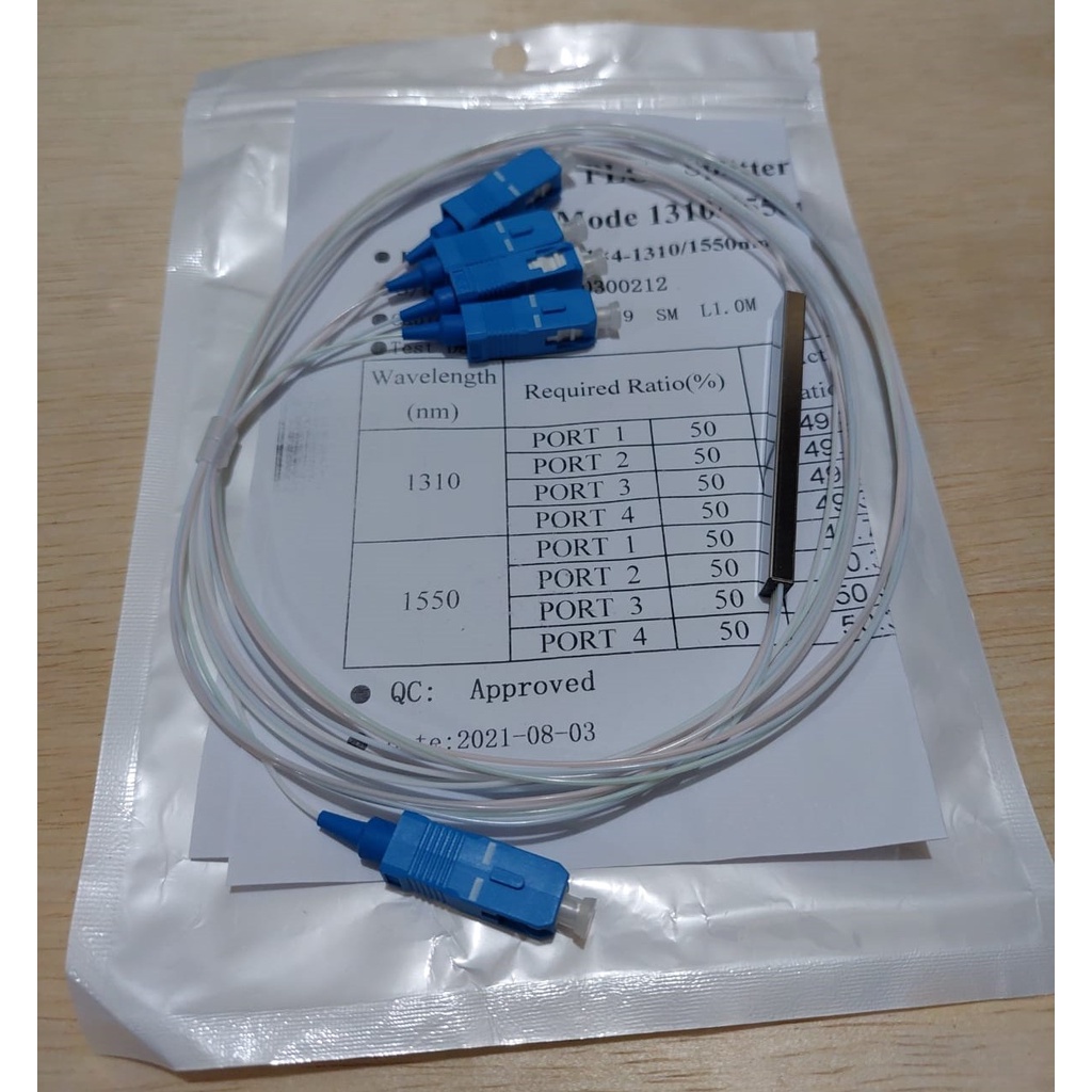 Splitter 1:4 SC UPC /PLC spliter micro 1:4 SC UPC /Fiber optik/FO passive Splitter