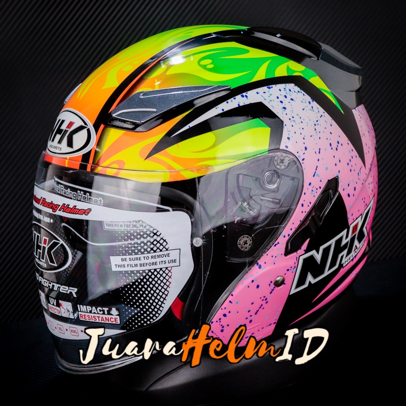 NHK HELM R1 KAREL WINTER / BLACK PINK / R-1 DOUBLE VISOR