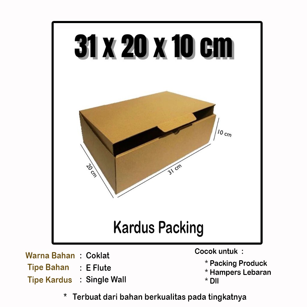 

Kardus Packing 31x20x10 cm | Box Die Cut dan Easy Usage | Box Kemasan | Box Hampers