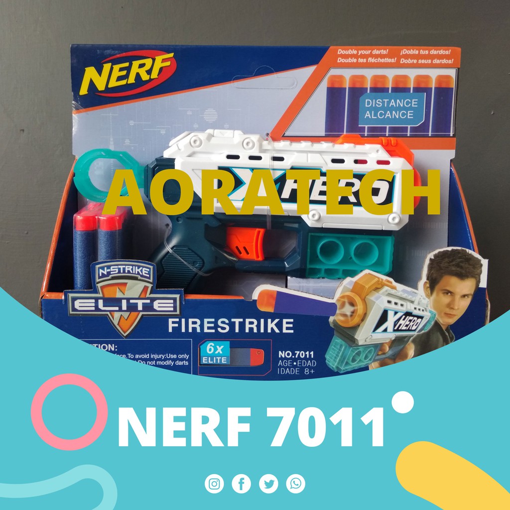 Mainan pistol anak NERF 7011/Nerf NStrike Elite X Hero No.7011