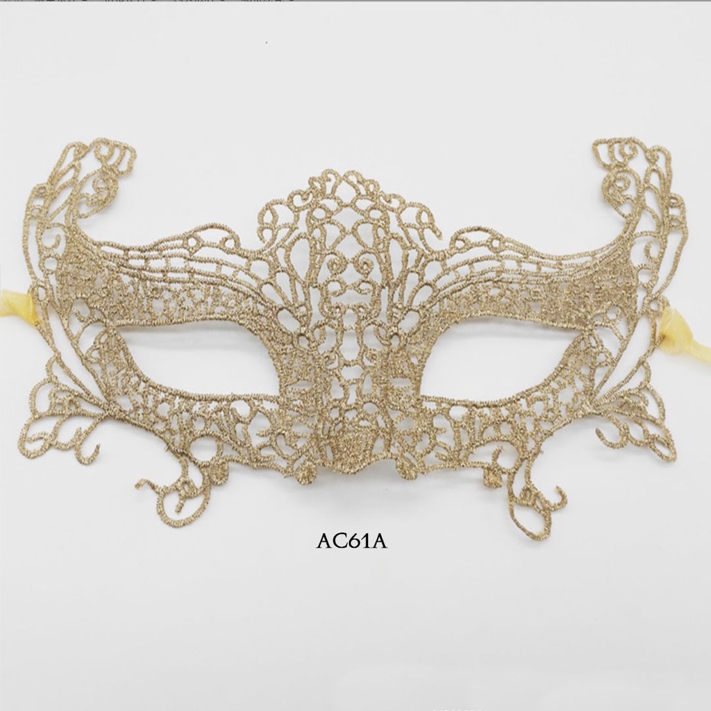 [NEW STOCK] TOPENG PESTA AKSESORIS LINGERIE TOPENG LACE MASK GOLD AC61A