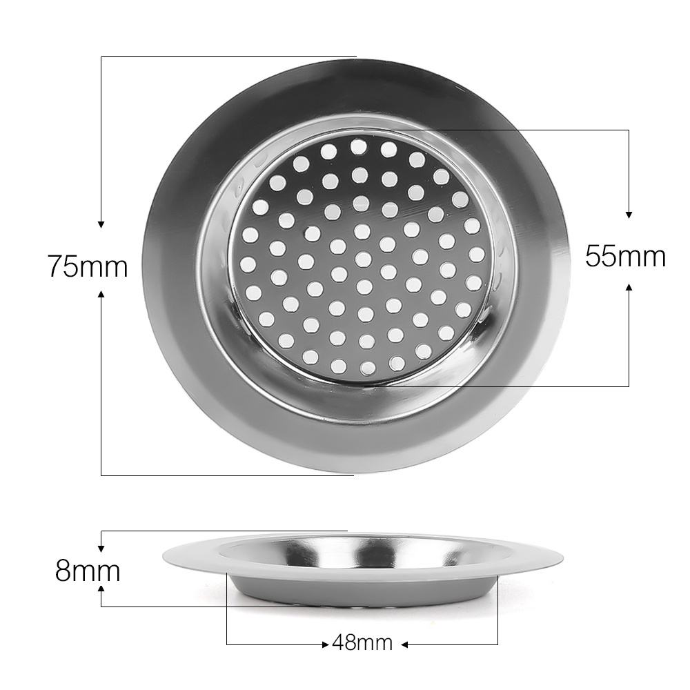 Saringan Strainer Water Blocking Plug Mesh Sink Stainless Steel Jaring Dapur Gadget Floor Drain Lubang Filter Anti Mampet Saluran Kamar Mandi Saringan Dapur Wastafel Cuci Saluran Pembuangan