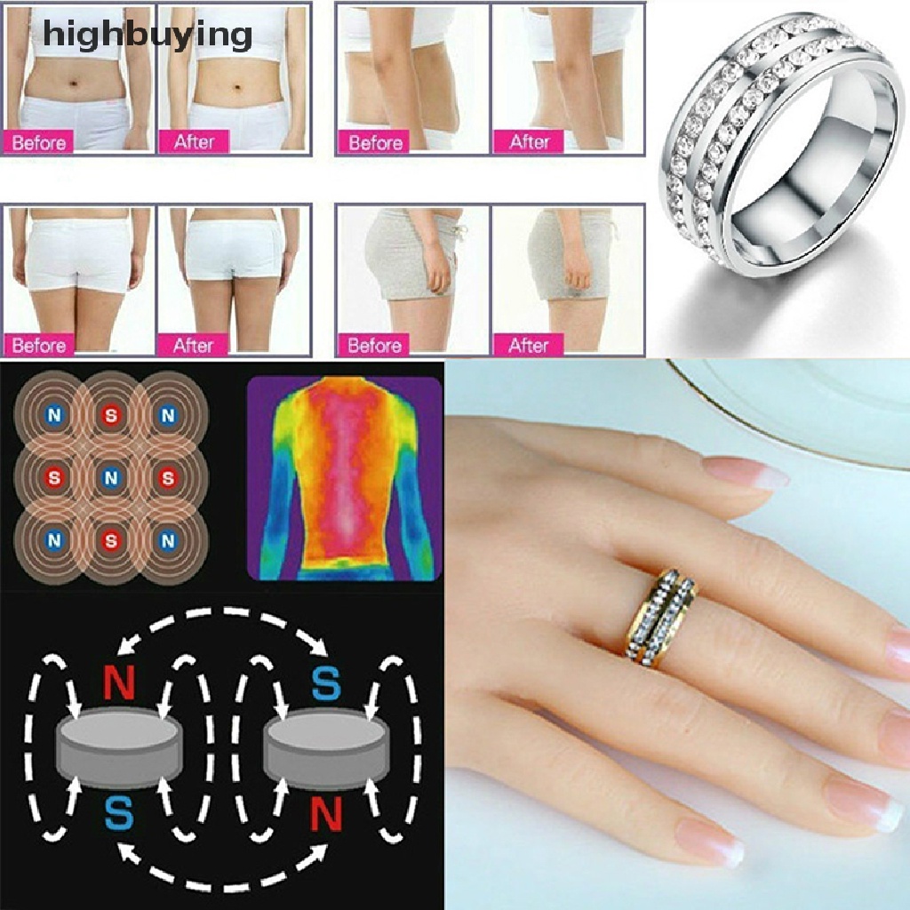 Hbid Cincin Magnetik Kristal Berlian Imitasi Untuk Menurunkan Berat Badan