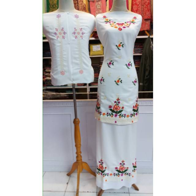 Bahan Bakal Baju Kurung Bordir Couple