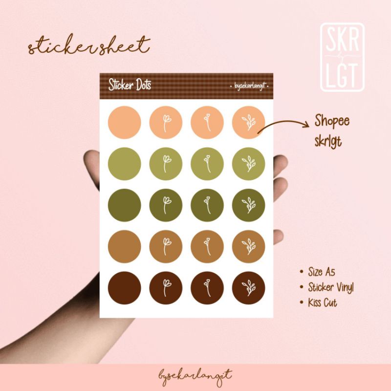 

Bysekarlangit Circle Sticker Sheet / Basic Sticker Sheet / Stiker Jurnal Kiss Cut