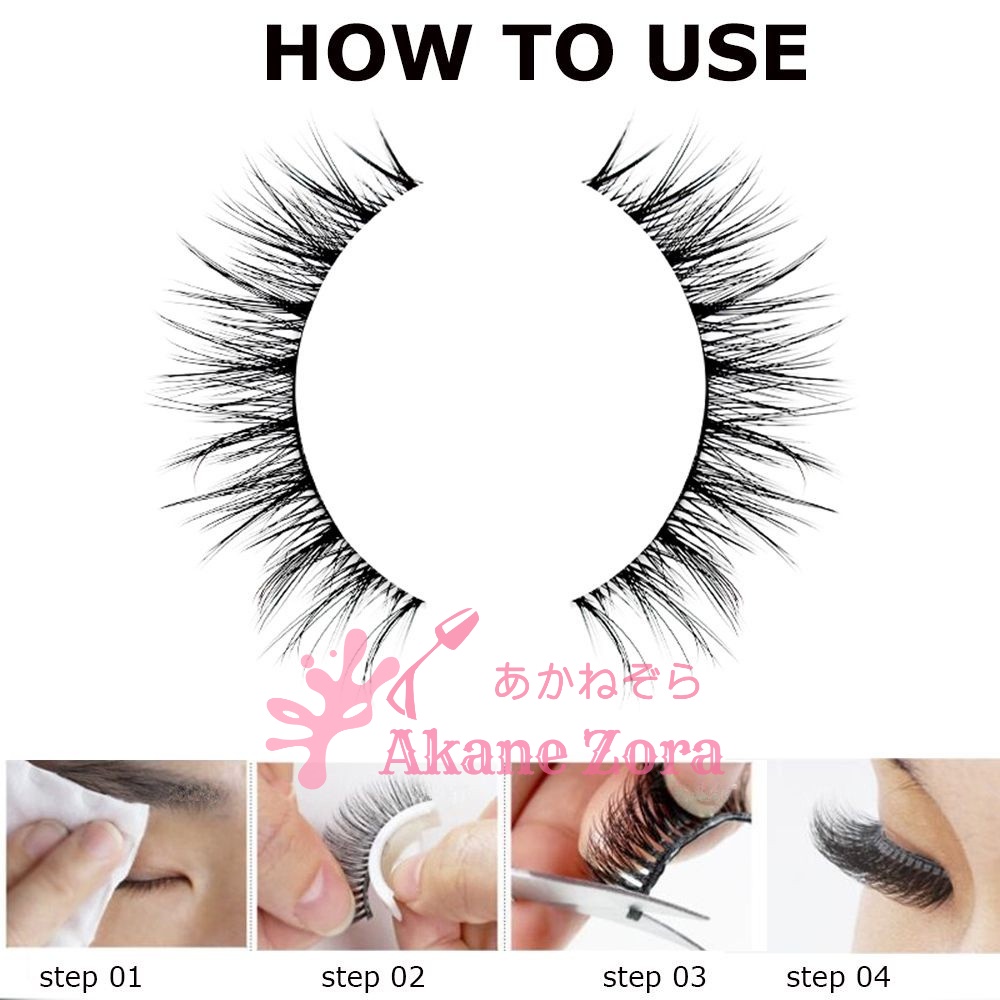 Akane Zora Bulu Mata Palsu Tanpa Lem Natural/Lem Bulu Mata Palsu / Bulu Mata Eyelash Extension Lembut/ Bulu Mata Extension/ Bulu Mata Magnet Natural